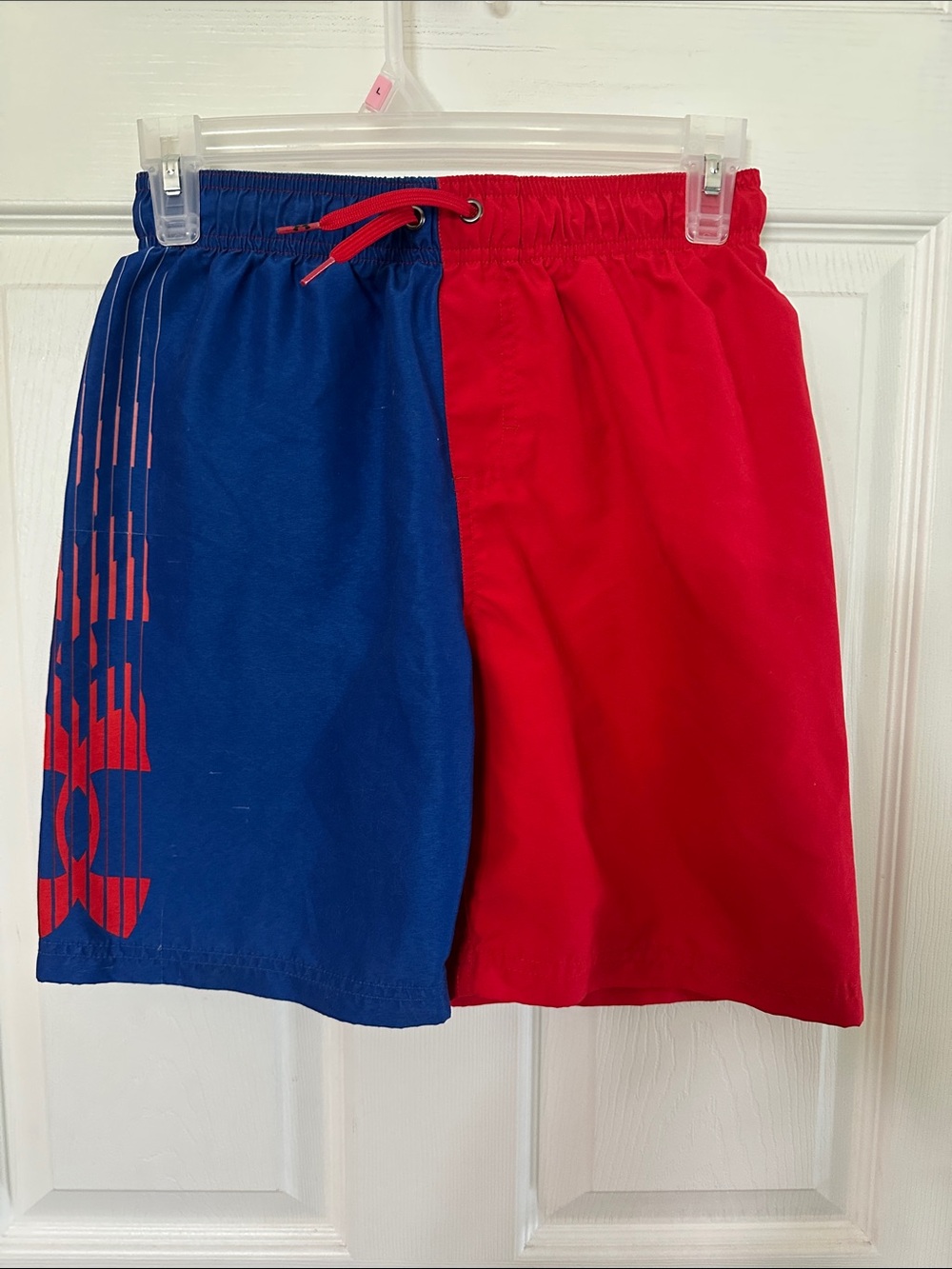 Under Armour Kids Two-Tone Blue and Red Swim Trunks